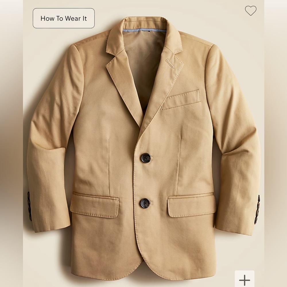 Boys' Ludlow suit jacket in Italian chino size 12